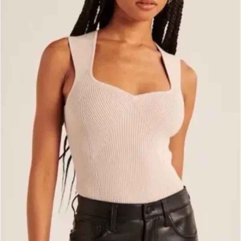 Abercrombie And Fitch Portrait Sweetheart Sweater Tank